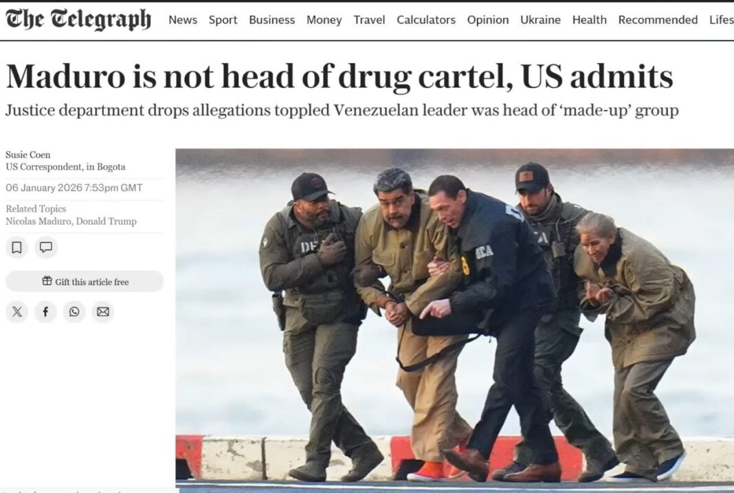 The U.S. Admits They Made Up a Fake Drug Cartel to Justify Kidnapping Maduro but We Are Supposed to Believe They Are Telling the Truth About Iran?
